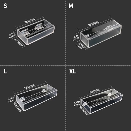 Clear Acrylic Fry Incubator Case Hatching Box with Measurement Scale for Juvenile Isolation and Viewing Miniature Aquatic Species Tank 1 Pack - color: small