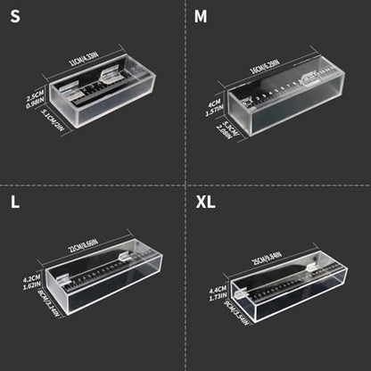 Clear Acrylic Fry Incubator Case Hatching Box with Measurement Scale for Juvenile Isolation and Viewing Miniature Aquatic Species Tank 1 Pack - color: M