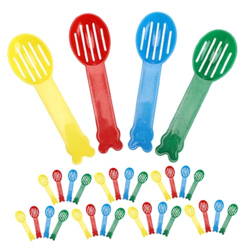 VOSAREA 32pcs Hamster Litter Sifter Scoop Set, Reusable Plastic Small Animal Cage Cleaning Shovels for Guinea Pig, Gerbil, Chinchilla, Reptile Sand Bath and Waste Removal