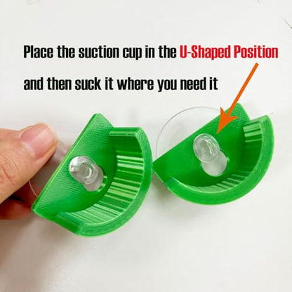 Green Branch Supports with Suction Cup for Gecko,Frog,Amphibian Lizard Snake Jumping Spider Climbing, Black Branch Holder for Reptile Terrarium Tank