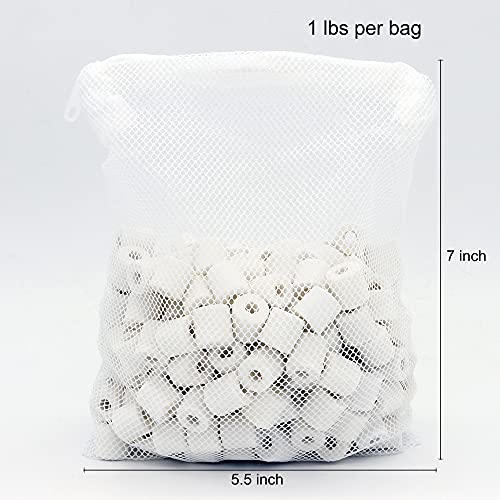 Aquarium Premier Bulk Bio Ceramic Rings Filter Media, 10 lbs | Fresh Water, Sea Water Fish Tank Canister Filter, Koi Fish Pond Reef Filter - size: 10 lbs