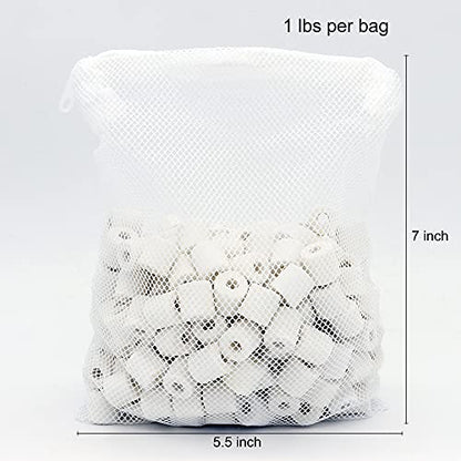Aquarium Premier Bulk Bio Ceramic Rings Filter Media, 10 lbs | Fresh Water, Sea Water Fish Tank Canister Filter, Koi Fish Pond Reef Filter - size: 10 lbs
