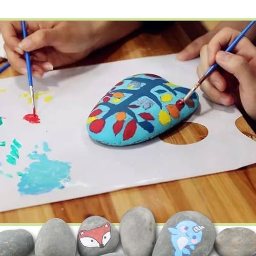 45LB River Rocks,Mexican Beach Pebbles for Plants,Potting,Garden Landscape Stone Paving Stone Grey 1Inch - 2Inch… - size: 45LB, style: Large