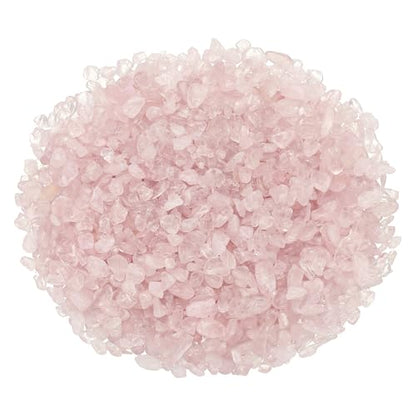 Crystal Chips Stone, 0.44 Lb Fluorite Gravel Rocks (Pink Quartz, 5-14 Mm) - color: Pink, size: 5 - 14 mm