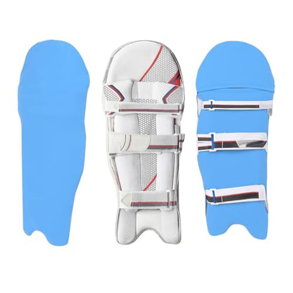 KNK Cricket Batting Pad Covers, Universal Youth and Adult Fit, Pair - color: Sky Blue