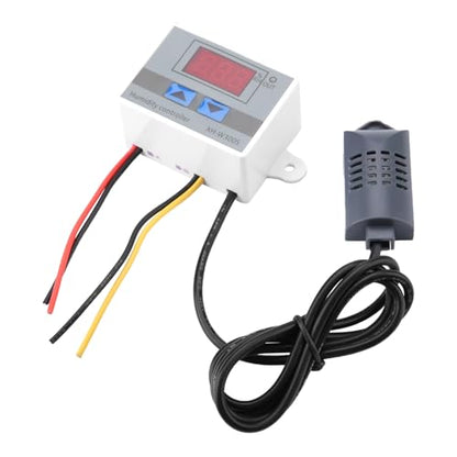 Digital Humidity Controller, 12V 24V 220V Humidistat Switch Sensor, Greenhouse Humidity Monitor, LCD Humidity Display(12V)