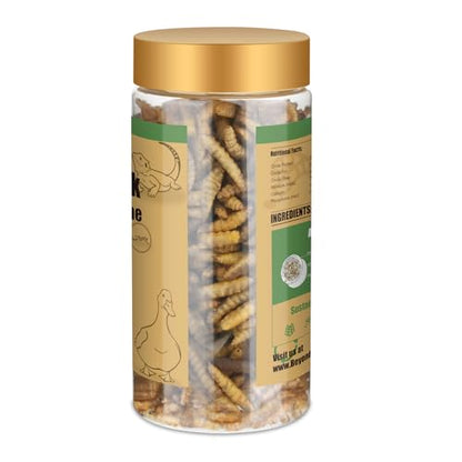 BeyondFeed™ Dried Black Soldier Fly Larvae - Nutrient-Rich, Sustainable Feed for Chickens, Ducks, Birds, Reptiles, Fish, Hamster, Turtles and More (1 Bottle (35g/ 1.23oz)) - size: 11 Ounce (Pack of 1)