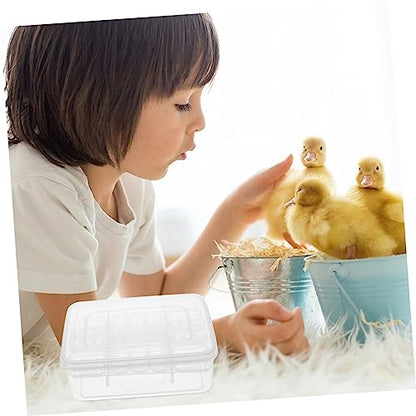 Plastic Reptile Egg Incubator 16 Grids Gecko Lizard Incubation Box Easy Observation Lightweight for Travel