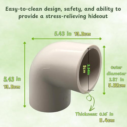 Axolotl Hide Tube Silk Plants and Feeding Bowl for Aquarium, Axolotl Hides Cave Feeding Bowl and Aquatic Green Plant Set, Aquarium Decor, Fish Turtle Tank Accessories Decorations (White, 11 * 3.5in)
