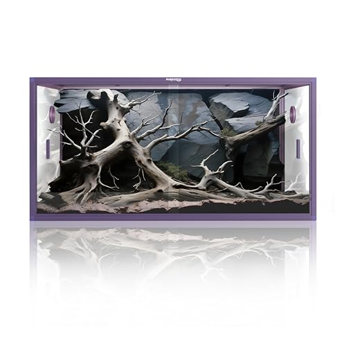 120 Gallon Reptile Tank for Bearded Dragon, Snake, Adult Reptile | Optimal Ventilation & Light Penetration by Rust Proof Mesh Top, Easy Assembly within 6 Steps with Clear Instruction - color: Royal Purple, size: 120 Gallon
