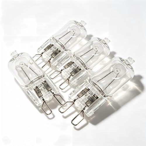 4 Pack Reptile Terrarium HeatLamps Mini Halogen Bulb, G9 50 Watts | Mini Halogen Bulb for Bearded Dragon Gecko Turtle Lizard - color: 4 Pack