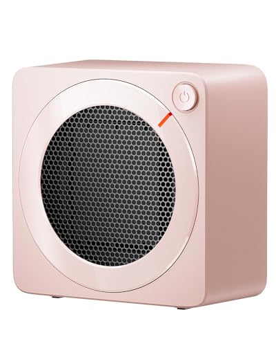 Gaiatop Mini Space Heater, Lightweight PTC Ceramic Fast Heating 500W Energy Efficient for Indoor Use, Overheating & 45° Tip-Over Protection, Portable Desk Electric Heaters for Office Home Pink - color: Pink