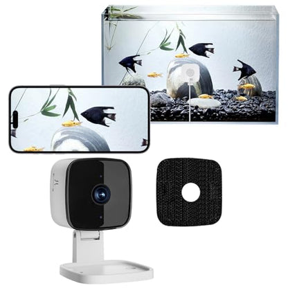 Aquarium Camera, 2K HD Fish Tank Camera with Night Vision, Window Cameras with Motion Alerts, 24/7 Event Recording, for Reptile Terrarium & Pet Monitoring