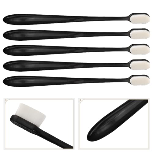 10pcs Turtle Scrub Brushes for Tank Cleaning, Reusable Black Flat-Head Brushes for Tortoise Shell Maintenance, Aquarium Turtle Health Supplies, Portable Reptile Cleaning Tools