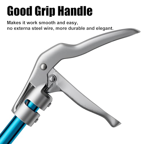 60" Snake Tongs, Professional Aluminum Alloy Standard Reptile Grabber Reacher | Snake Catcher Wide Jaw Handling Tool for Outdoor, Garden, and Emergency Use