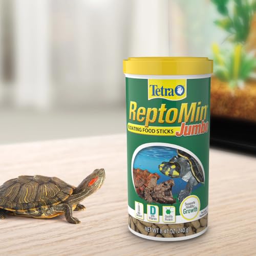 Tetra ReptoMin Jumbo Floating Food Sticks, 8.47 Ounces (240 Grams), Soft Stick Food Formulated for Larger Aquatic Turtles - size: 8.47 Ounce (Pack of 1)