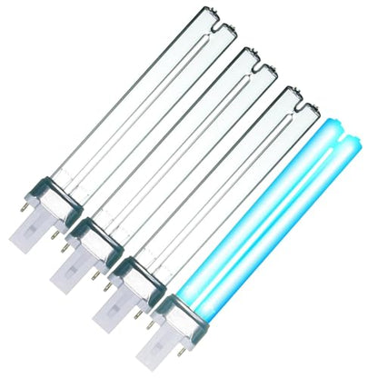 13W UV Light Bulb for Pond Aquarium Outdoor Clarifier | Compatible with JUP-01 UVE9 CF400 CF500 UV CP-9 UV Light for Fish Tank Turtle Tank, 4 Pack 13W UV C Lamp for G23 Base - size: 13W-UVC-4P