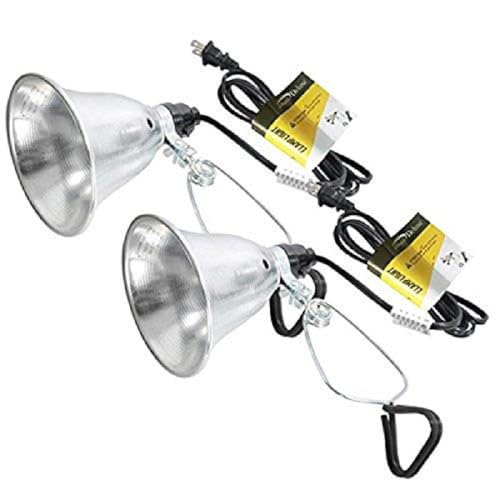 Simple Deluxe Clamp Lamp Light Socket with 5.5 Inch Aluminum Reflector, Suit for Max 60 Watt Lamp (No Bulb Included) with 18/2-Gauge 6 Feet Cord, 2-Pack New - size: 5.5 Inch (60 Watts), style: 2-Pack New