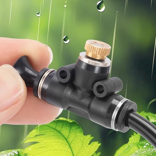 50 Pack Brass Misting Nozzles 10/24 UNC 0.02" Orifice Heavy Duty | 0.5mm Mister Nozzles with 20Pcs Brass Misting Nozzles O Ring,Fine Atomization, For Outdoor Cooling System Dust Control - size: 50pc-Misting Nozzle With O Ring