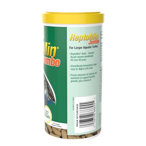 Tetra ReptoMin Jumbo Floating Food Sticks, 8.47 Ounces (240 Grams), Soft Stick Food Formulated for Larger Aquatic Turtles - size: 8.47 Ounce (Pack of 1)