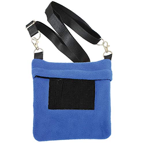 Exotic Nutrition Economy Carry Bonding Pouch (Blue) - for Sugar Gliders, Squirrels, Marmosets, Hamsters, Rodents, Rats, Reptiles, & Other Small Pets - color: Blue