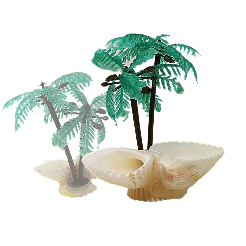 Needzo DIY Terrarium Hermit Crab Habitat Kit with Palm Tree Feeder and Swimming Pool, Bulk Reptile Starter Pack, 2 Items