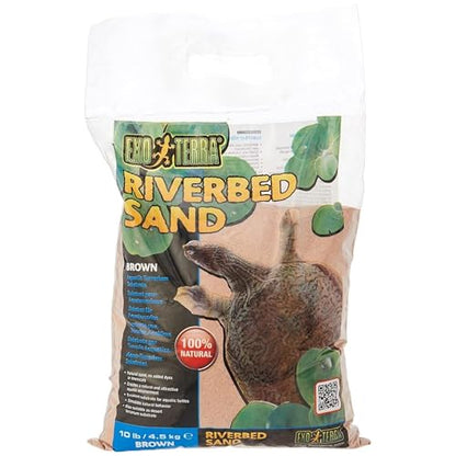 Exo Terra Riverbed Sand, 10-Pounds | Real Riverbed Sand with No Added Dyes or Chemicals - size: 10-Pound
