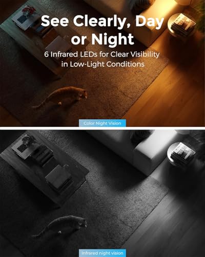 Devo Indoor Security Camera, 2K 360 Pan-Tilt Pet Dog Baby Monitor Camera | WiFi Smart Camera for Home with Phone App,Motion Detection, Color Night Vision, 2-Way Audio, 256GB SD