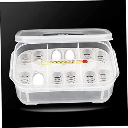 Reptile Incubation Box Reptile Incubator Egg Tray Hatching Box with 12 Grids for Turtle Gecko Lizards Mane