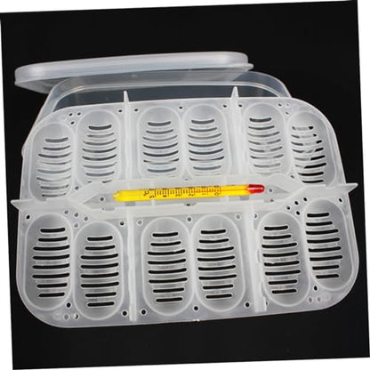 FOMIYES Reptile Egg Incubator Thermometer Snake Lizard Box Egg Capacity Heat Light Easy to Clean Random Color