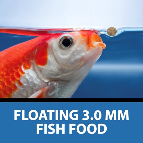 CrystalClear Staple Pond Fish Food for Koi & Goldfish, 8.8 Pound Bucket | Protein packed floating pellets for summer nutrition with easy digestion to support healthy growth and vitality - size: 8.8 Pound (Pack of 1)