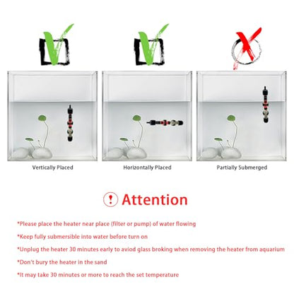 Fish Tank Aquarium Heater - Adjustable Temperature Submersible Thermostat Heater,25W/50W/100W/150W/200W/300W - size: 300W