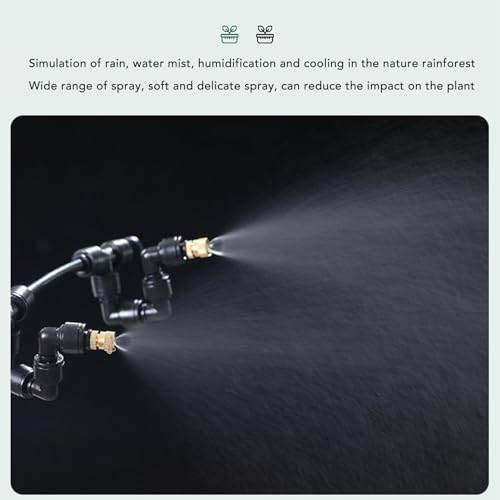 Reptile Fogger Smart Spray System Automatic Timing Humidifier 360 Degree Adjustable Misting Nozzles Mister for Terrarium