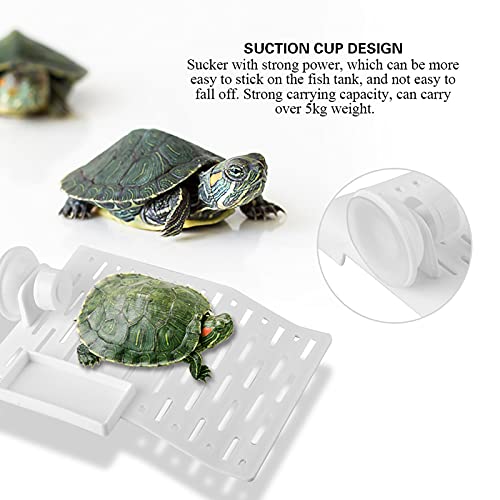 Reptile Basking Dock Floating Climbing Island for Aquarium Turtle Fish Tortoise with Suction Cups Small