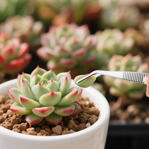 5pcs Plant Tweezers and Scissors, Long Stainless Steel Garden Bend Tongs Set with Straight Curved Flat Point Tip Multiple-Use Gardening Tools for Bonsai Reptile Feeding Kitchen Use