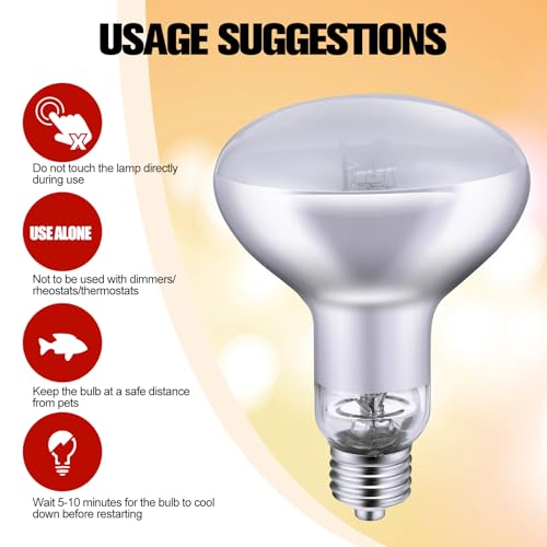 100W Reptile Heat Lamp Bulb Full Spectrum UVA UVB Sun Lamp | Basking Light for Bearded Dragon, Mercury Vapor Bulb for Reptiles and Amphibians - size: 100W