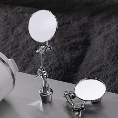 Kingdder 2pcs 2 Inch Inspection Mirrors Magnetic Base with Adjustable Arm | Round Swivel Angle Ball Joint, for Welding, Machine Maintenance, for Technicians, Auto Mechanics - size: 2 Inch
