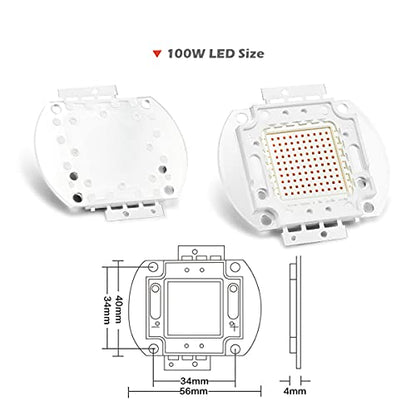 CHANZON High Power Led Chip 100W Yellow | (3000mA / DC 20V - 24V / 100 Watt) Super Bright Intensity SMD COB Light Emitter Components Diode Bulb Lamp Beads DIY Lighting - color: I) Yellow