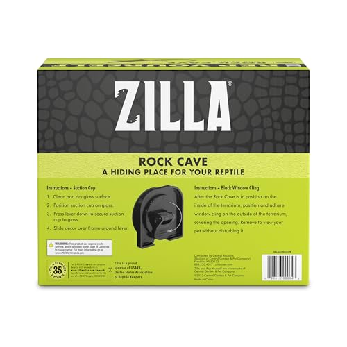 Zilla Vertical Décor Rock Cave 8.75 x 5.875 x 7.25",Grey