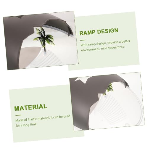 Household Turtle Tank Basking Platform Reptile Habitat Ramp Design for Easy Cleaning and Tortoise Observation Aquarium for Turtle Raising