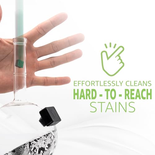 Chubbs Scrubb Magnetic Glass Cleaner with 40-Pack Replacement Scrubb Pads Bundle - Mini Magnetic Scrubber Kit That Removes Tough, Built-Up Stains From Glass, Ceramic & Metal