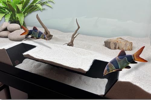 Extra Large Aquarium Fish Tunnel Decoration | Cave Hide Ideal for Fish Axolotls and Small Reptiles | Under Gravel Hideout