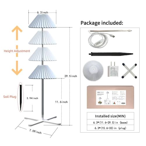 MiniSun Deco Origami Style LED Plant Grow Light with Floor Stand Base, Adjustable Brightness Full Spectrum for Indoor Plants, 1 Pack(Light for Plant Growth) - style: Base stand+ Soil plug 1pack