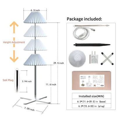 MiniSun Deco Origami Style LED Plant Grow Light with Floor Stand Base, Adjustable Brightness Full Spectrum for Indoor Plants, 1 Pack(Light for Plant Growth) - style: Base stand+ Soil plug 1pack
