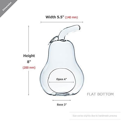 WGV Planter Terrarium Bulk, Width 5.5", Height 8", Clear Unique Pear Glass Vase Conatiner, DIY Planter Votive Candle Holder for Home Office Garden Decor, 6 Pieces - size: Pear