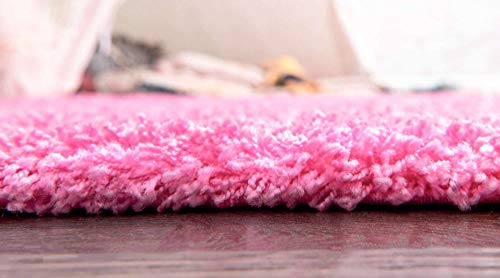 Unique Loom Solid Shag Collection Area Rug (2' x 3' 1" Rectangle, Taffy Pink) - color: Taffy Pink, size: 2' x 3'1" (Rectangular)