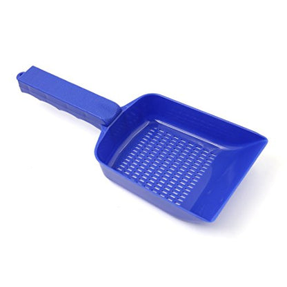 XMHF Aquarium Fish Tank Garden Sand Soil Scraper Cleaning Pan Scoop Shovel Blue