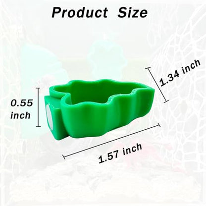 2 PCS Jumping Spider Feeding Dish, Leaf Shape Tiny Food Dishes Water Bowl with 1PC Tweezer and 1PC Dropper for Jumping Spider, Tarantula and Other Small Pets