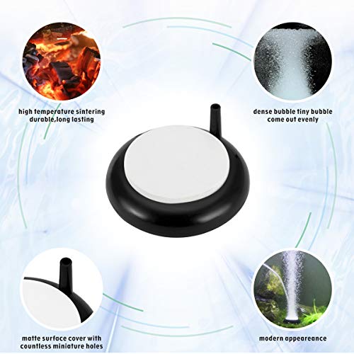 hygger Aquarium Air Stone, Bubble Stone Fish Tank Oxygen Ultra Silent Deep Dissolving Oxygen Diffuser Kit for Aquarium Fish Tank and Hydroponic - size: 2 Inch