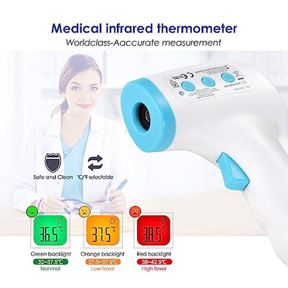 Baby Thermometer for Infants and Fever,No Touch Instant Read Digital Infrared Thermometer Gun with Fever Alarm, Touchless Kids Thermometer, Instant Accuracy Readings